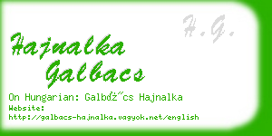 hajnalka galbacs business card
